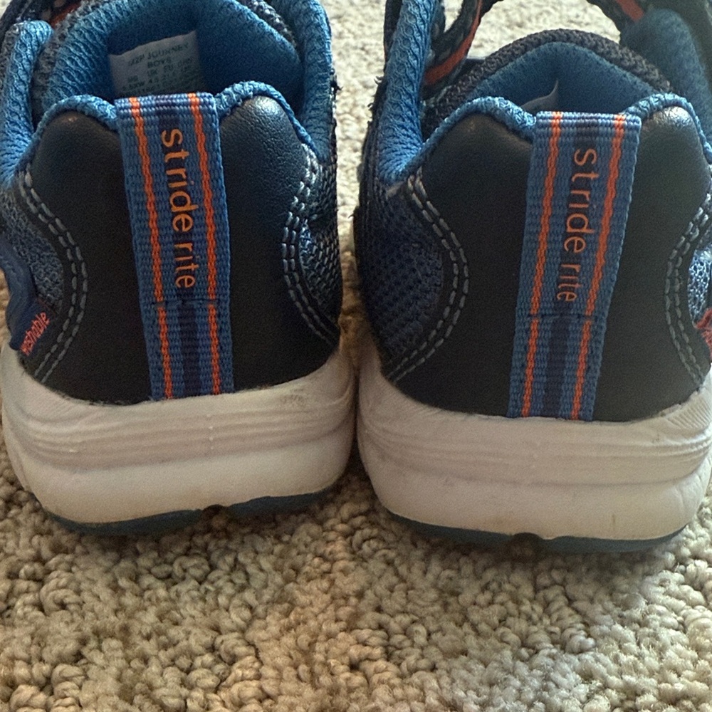 Stride Rite Blue and Orange Kids Sneakers - Picture 4 of 5
